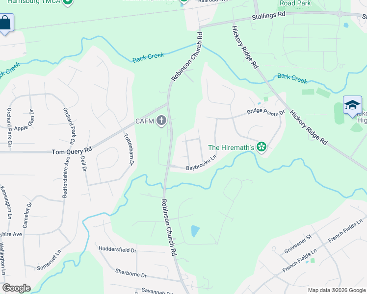 map of restaurants, bars, coffee shops, grocery stores, and more near 7241 Beech Grove Lane in Harrisburg