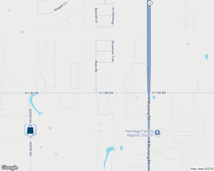 map of restaurants, bars, coffee shops, grocery stores, and more near 4616 Riata Circle in Tuttle