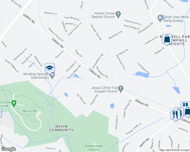 map of restaurants, bars, coffee shops, grocery stores, and more near 4228 Brawer Farm Drive in Charlotte