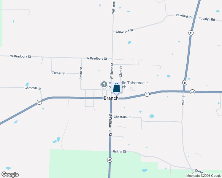 map of restaurants, bars, coffee shops, grocery stores, and more near 14 West Hudson Street in Branch