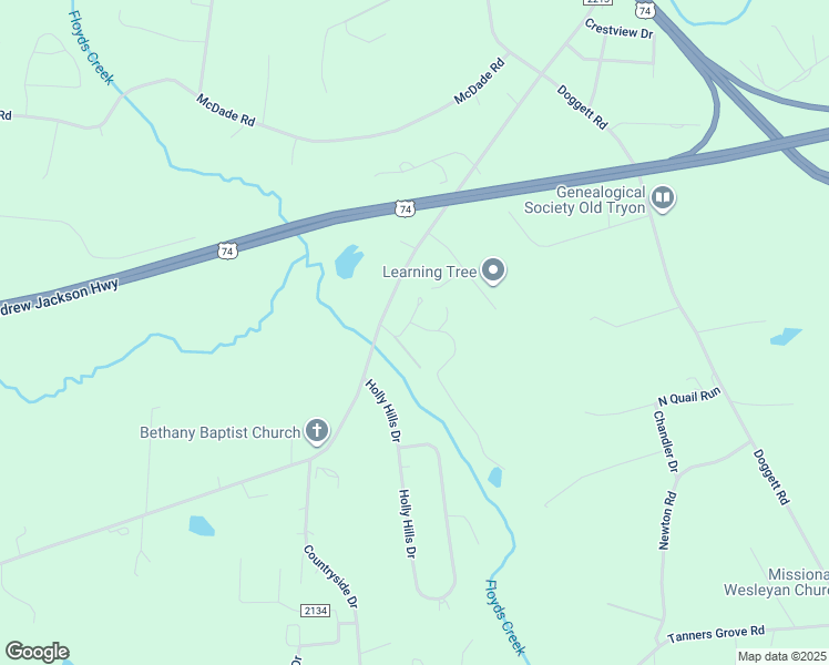 map of restaurants, bars, coffee shops, grocery stores, and more near Whispering Pines Circle in Forest City