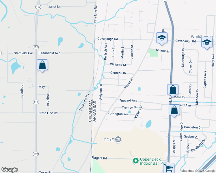 map of restaurants, bars, coffee shops, grocery stores, and more near 311 Apple Valley Drive in Fort Smith