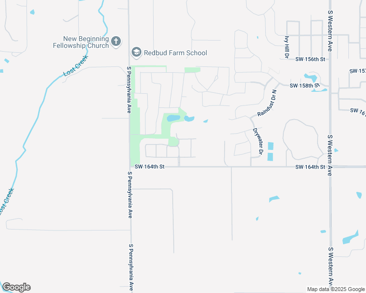 map of restaurants, bars, coffee shops, grocery stores, and more near 1301 Southwest 164th Street in Oklahoma City