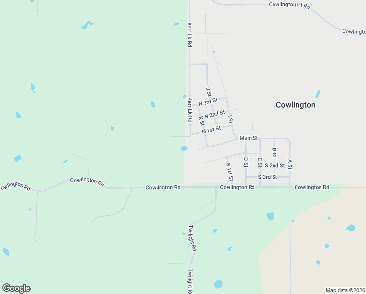 map of restaurants, bars, coffee shops, grocery stores, and more near 14745 Kerr Lake Road in Keota