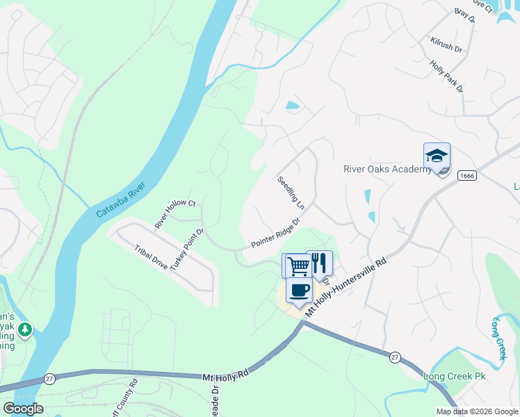 map of restaurants, bars, coffee shops, grocery stores, and more near in Charlotte