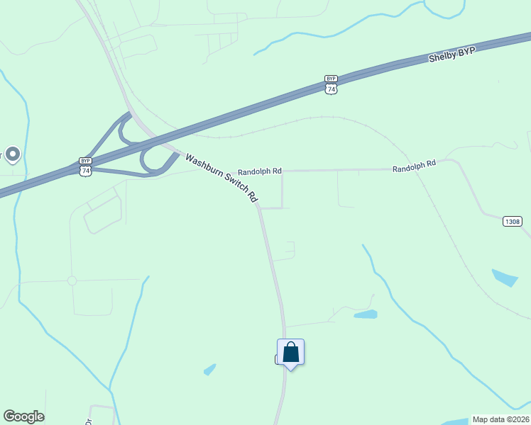 map of restaurants, bars, coffee shops, grocery stores, and more near 416 Washburn Switch Road in Shelby