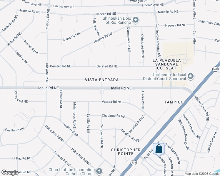 map of restaurants, bars, coffee shops, grocery stores, and more near 6820 Idalia Road Northeast in Rio Rancho