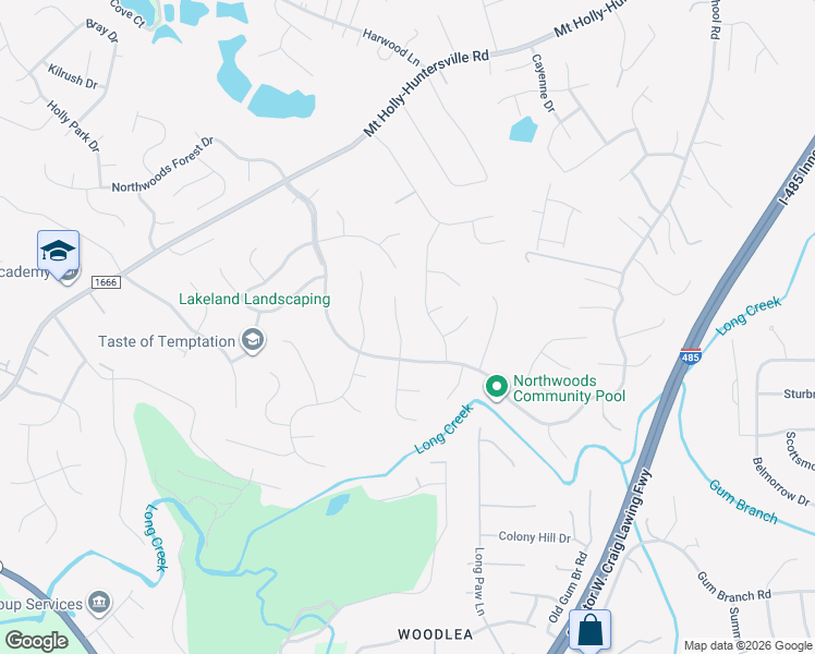 map of restaurants, bars, coffee shops, grocery stores, and more near in Charlotte