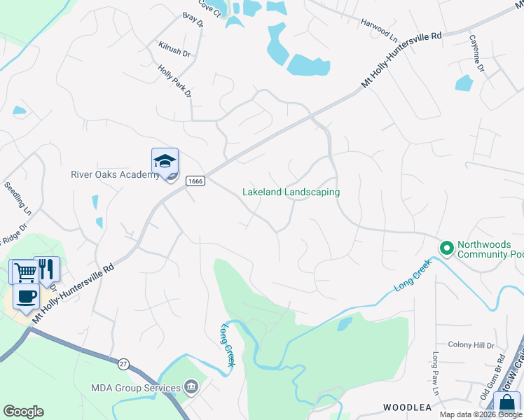 map of restaurants, bars, coffee shops, grocery stores, and more near in Charlotte