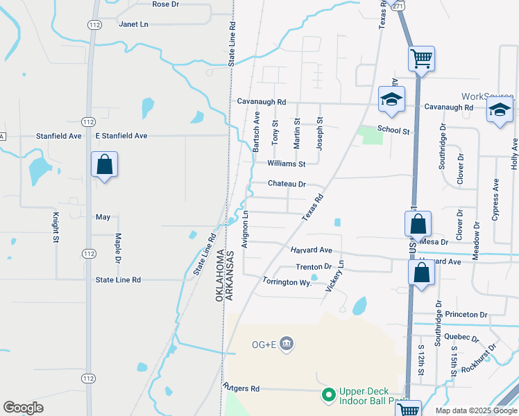 map of restaurants, bars, coffee shops, grocery stores, and more near 311 Apple Valley Drive in Fort Smith