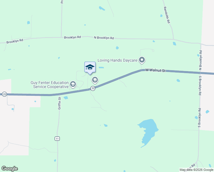 map of restaurants, bars, coffee shops, grocery stores, and more near 11921 Arkansas 22 in Ratcliff