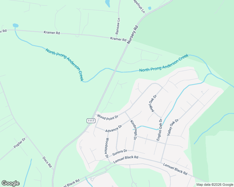 map of restaurants, bars, coffee shops, grocery stores, and more near 47 Marwood Court in Lillington