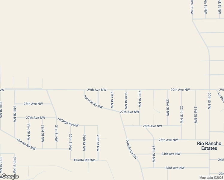 map of restaurants, bars, coffee shops, grocery stores, and more near 29th Avenue Northwest in Rio Rancho