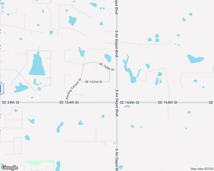 map of restaurants, bars, coffee shops, grocery stores, and more near 6900 Southeast 162nd Street in Oklahoma City