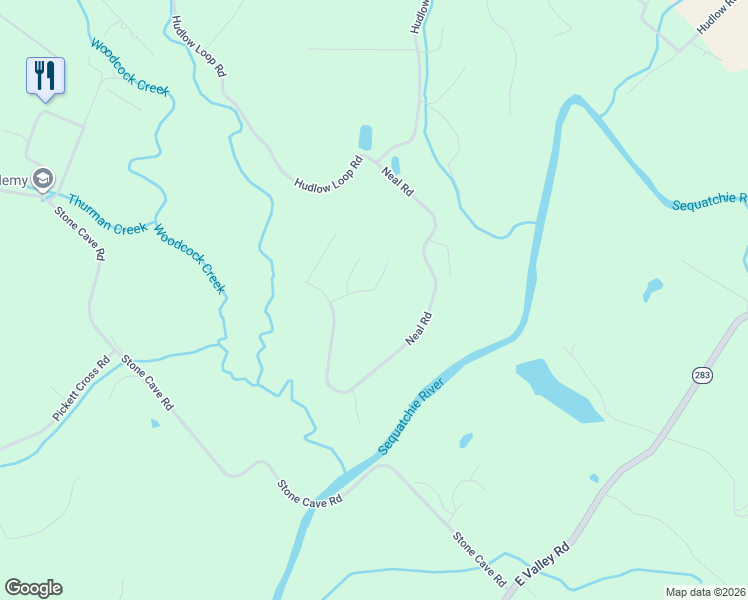 map of restaurants, bars, coffee shops, grocery stores, and more near 90 Riverside Drive in Dunlap