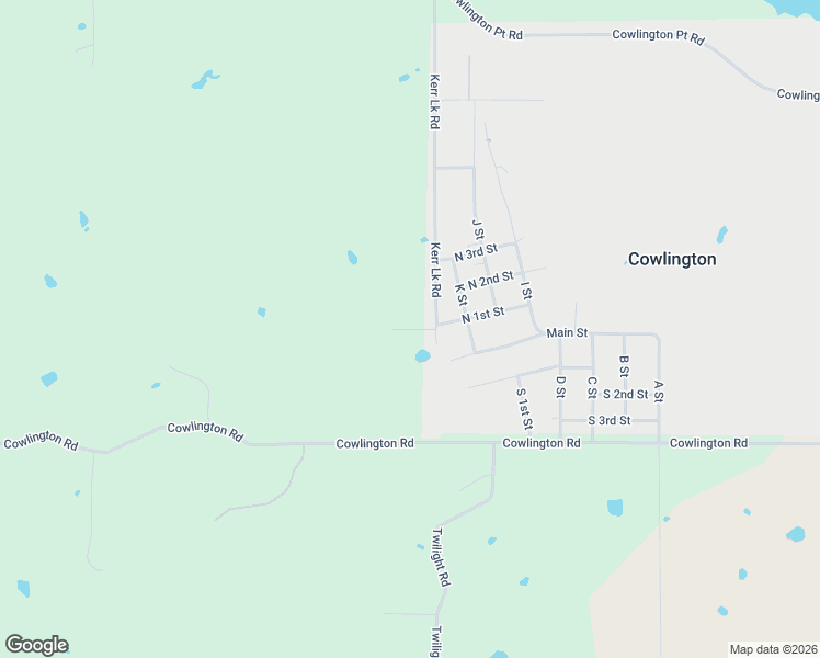 map of restaurants, bars, coffee shops, grocery stores, and more near 14745 Kerr Lake Road in Keota