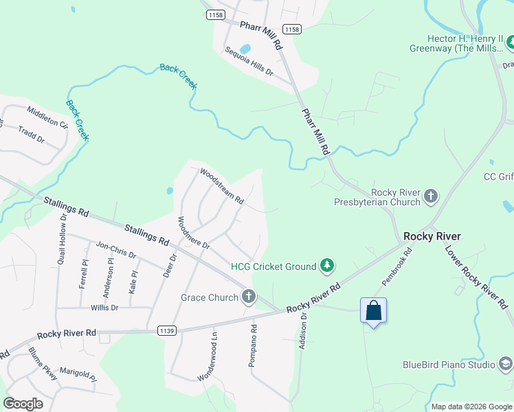 map of restaurants, bars, coffee shops, grocery stores, and more near 1971 Woodstream Road in Harrisburg