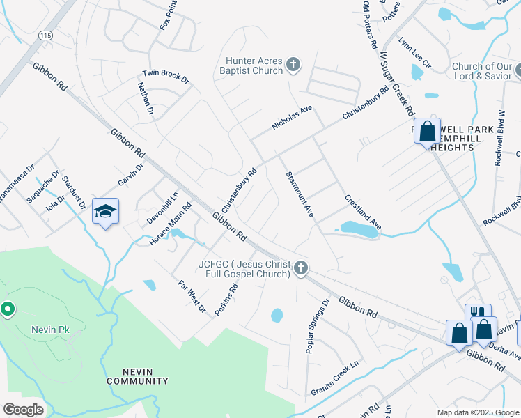 map of restaurants, bars, coffee shops, grocery stores, and more near 3724 Brandie Glen Road in Charlotte