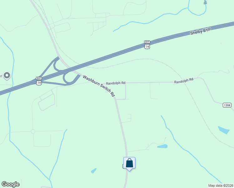 map of restaurants, bars, coffee shops, grocery stores, and more near 416 Washburn Switch Road in Shelby