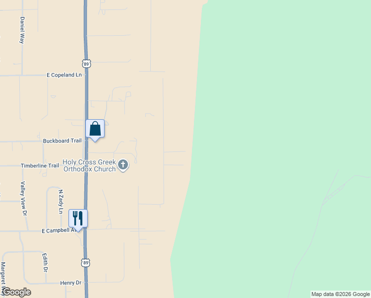 map of restaurants, bars, coffee shops, grocery stores, and more near 11641 North Onika Lane in Flagstaff