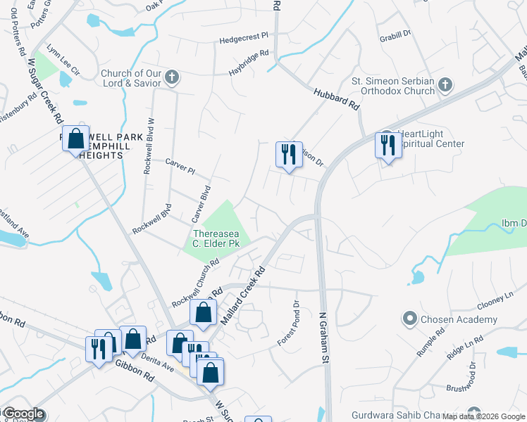 map of restaurants, bars, coffee shops, grocery stores, and more near in Charlotte