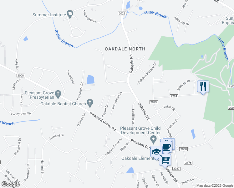 map of restaurants, bars, coffee shops, grocery stores, and more near 1431 Braveheart Lane in Charlotte