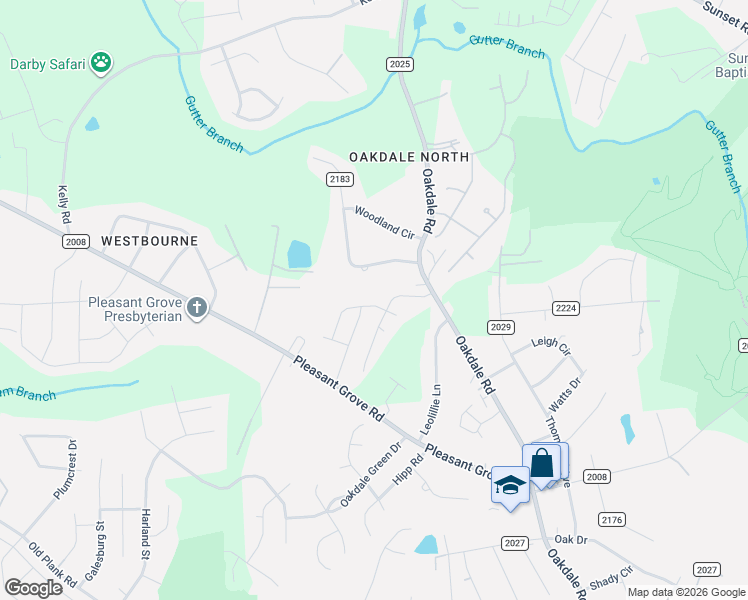 map of restaurants, bars, coffee shops, grocery stores, and more near 2932 Pirates Place in Charlotte