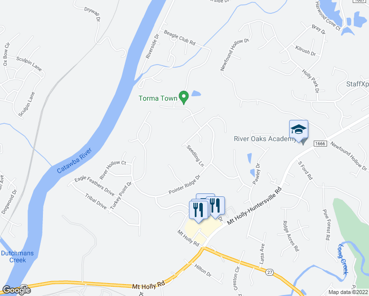 map of restaurants, bars, coffee shops, grocery stores, and more near 514 Woodington Lane in Charlotte