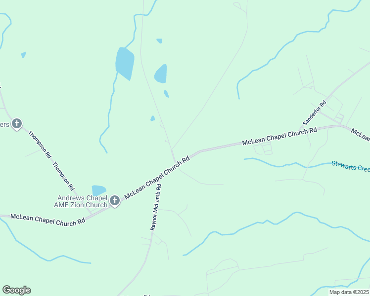 map of restaurants, bars, coffee shops, grocery stores, and more near 2590 McLean Chapel Church Road in Bunnlevel