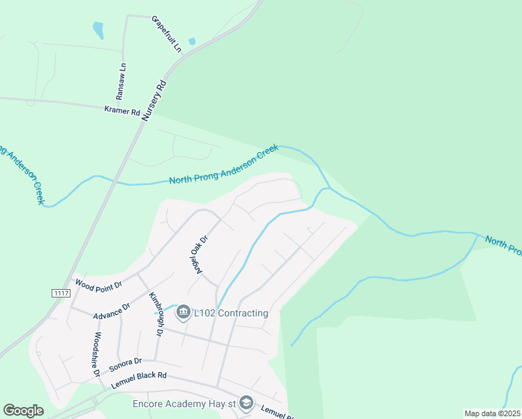 map of restaurants, bars, coffee shops, grocery stores, and more near 46 Silk Oak Drive in Bunnlevel