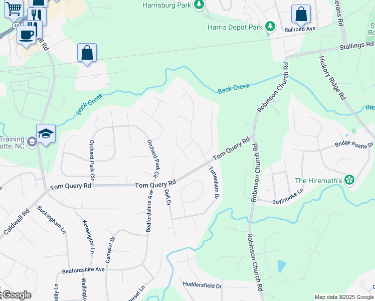 map of restaurants, bars, coffee shops, grocery stores, and more near 7770 Coachman Court in Harrisburg