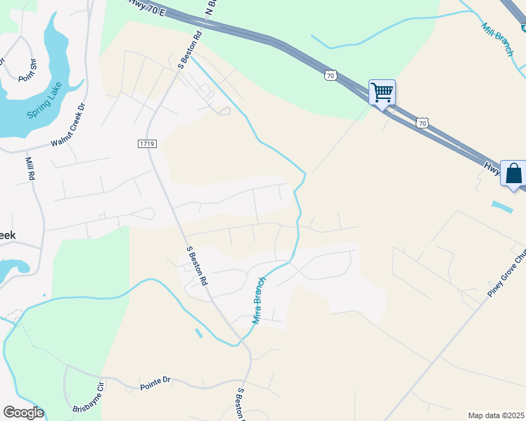 map of restaurants, bars, coffee shops, grocery stores, and more near 106 Roberta Drive in La Grange