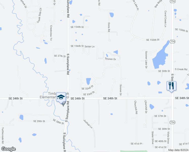 map of restaurants, bars, coffee shops, grocery stores, and more near 3012 Flint Court in Oklahoma City