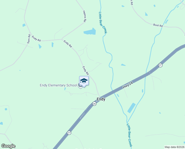 map of restaurants, bars, coffee shops, grocery stores, and more near 23304 Endy Road in Albemarle