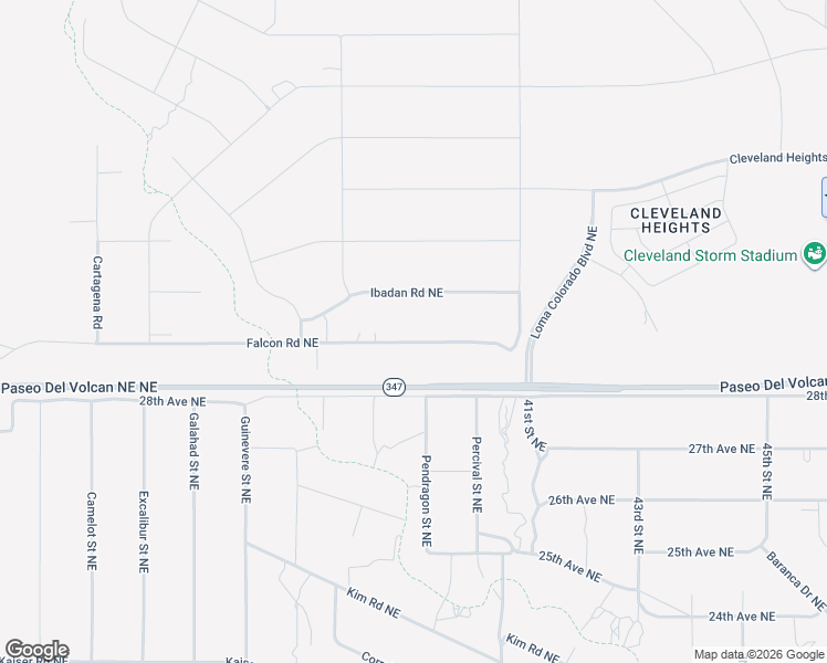 map of restaurants, bars, coffee shops, grocery stores, and more near Falcon Road Northeast in Rio Rancho