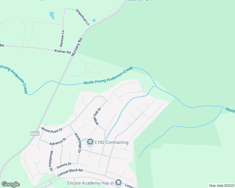 map of restaurants, bars, coffee shops, grocery stores, and more near 322 Oak Street in Lillington