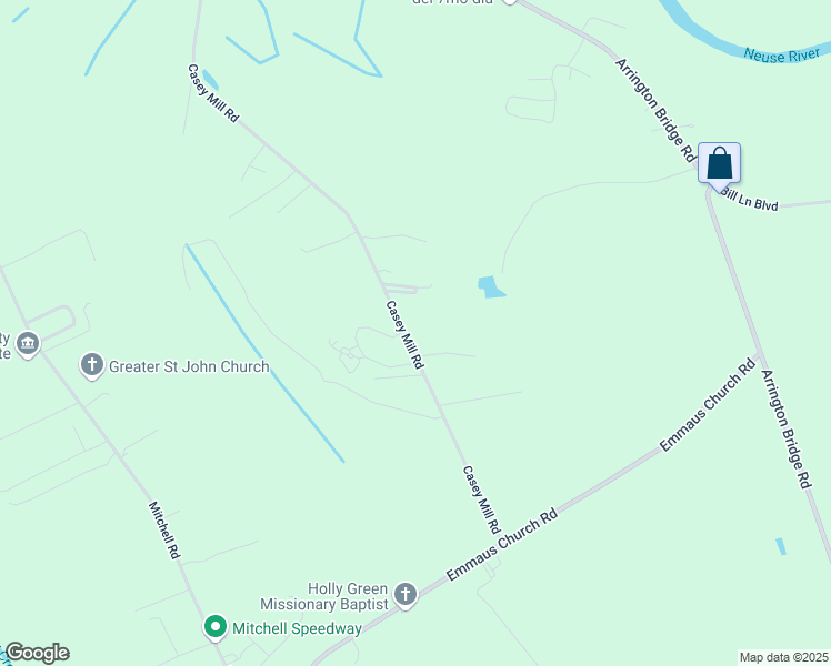 map of restaurants, bars, coffee shops, grocery stores, and more near 609 Casey Mill Road in Wayne County