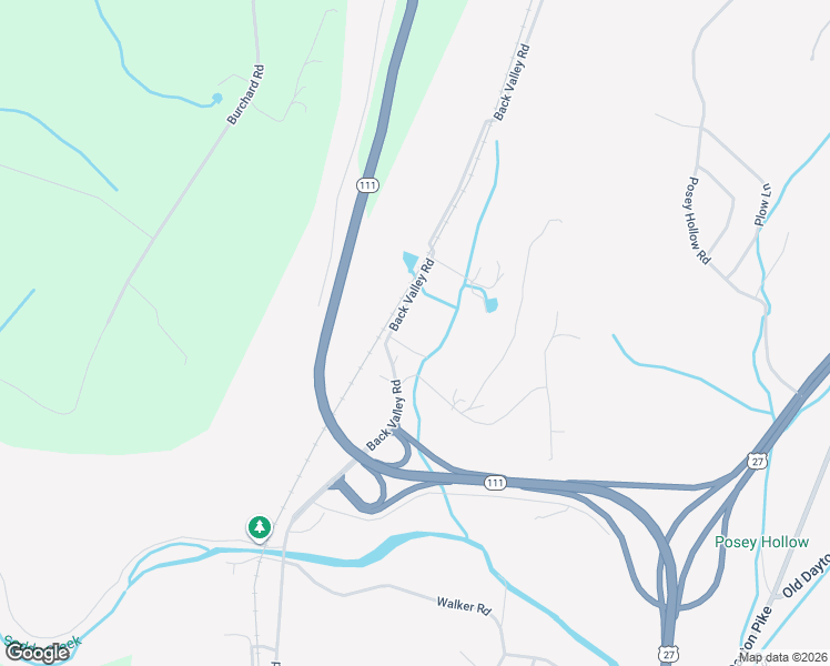 map of restaurants, bars, coffee shops, grocery stores, and more near 11930 Back Valley Rd in Soddy-Daisy