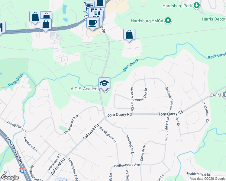 map of restaurants, bars, coffee shops, grocery stores, and more near 5661 Berry Ridge Drive in Harrisburg