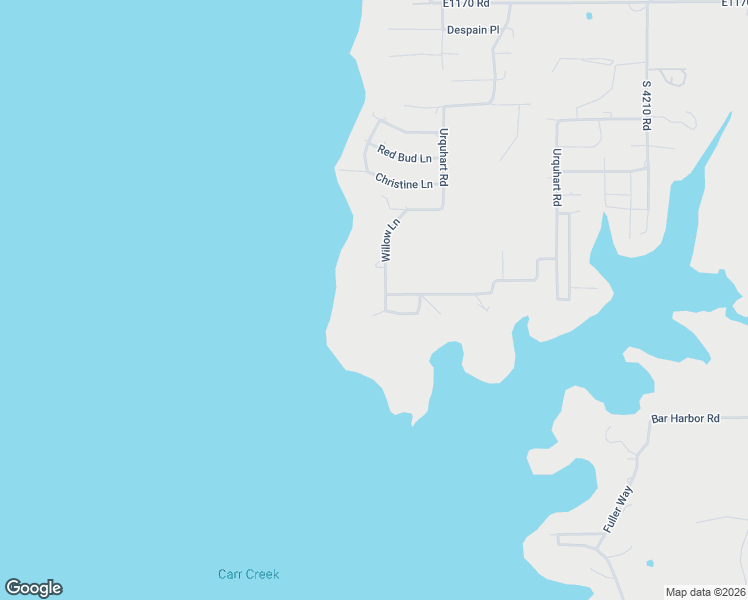 map of restaurants, bars, coffee shops, grocery stores, and more near 4045 Willow Lane in Eufaula