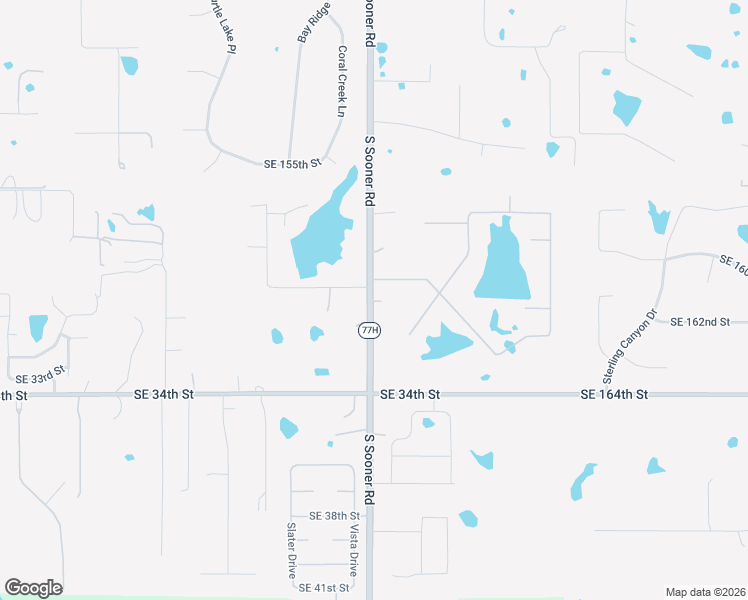 map of restaurants, bars, coffee shops, grocery stores, and more near 3100 South Sooner Road in Moore