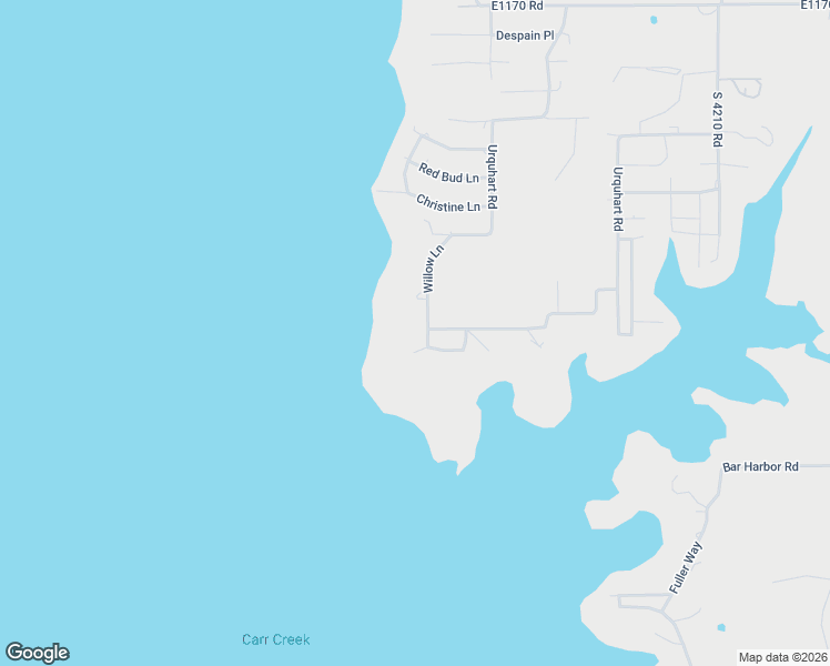 map of restaurants, bars, coffee shops, grocery stores, and more near 4045 Willow Lane in Eufaula