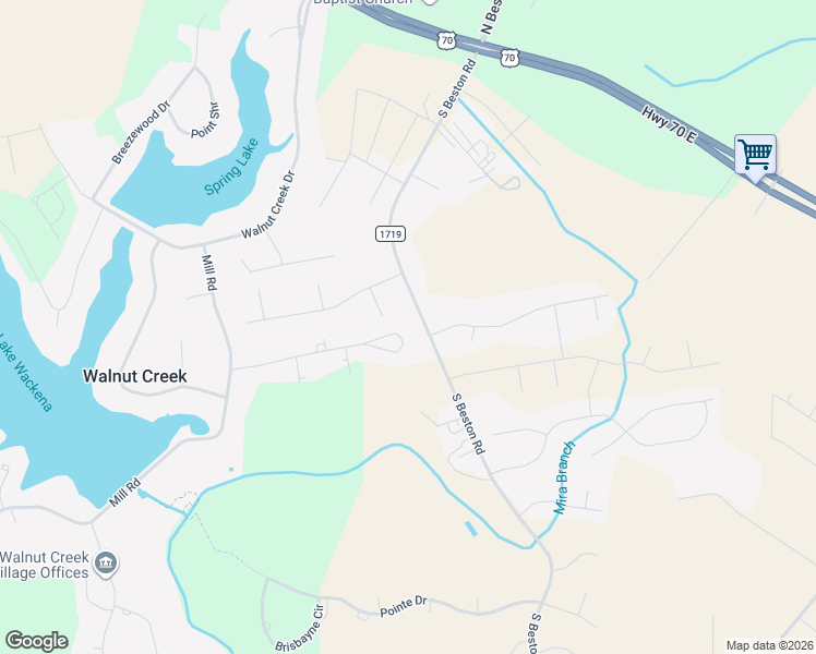 map of restaurants, bars, coffee shops, grocery stores, and more near 129 Dobbs Place in Goldsboro