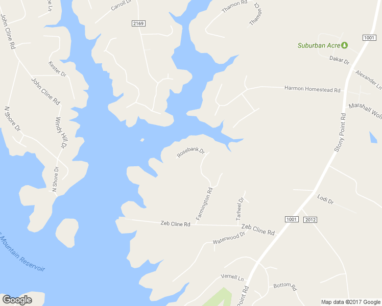 map of restaurants, bars, coffee shops, grocery stores, and more near 109 Rosebank Drive in Shelby