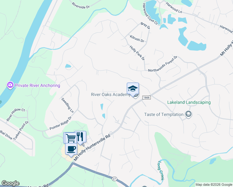 map of restaurants, bars, coffee shops, grocery stores, and more near 756 Pawley Drive in Charlotte