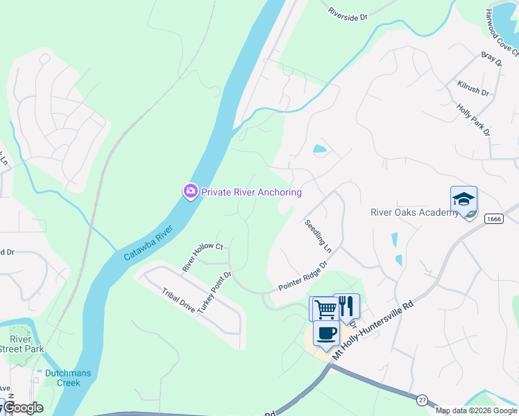 map of restaurants, bars, coffee shops, grocery stores, and more near 635 Cliffs Inn Circle in Charlotte