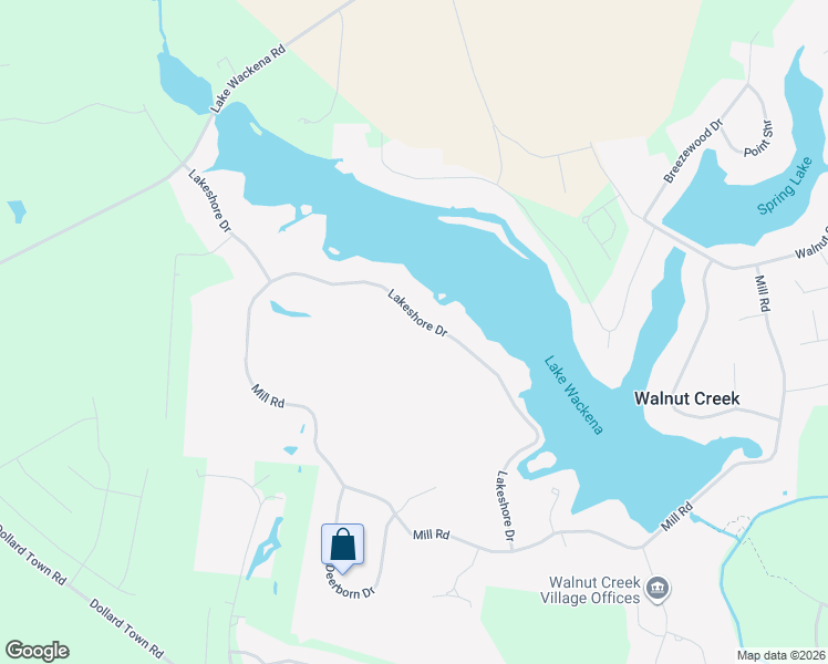 map of restaurants, bars, coffee shops, grocery stores, and more near 612 Lakeshore Drive in Goldsboro
