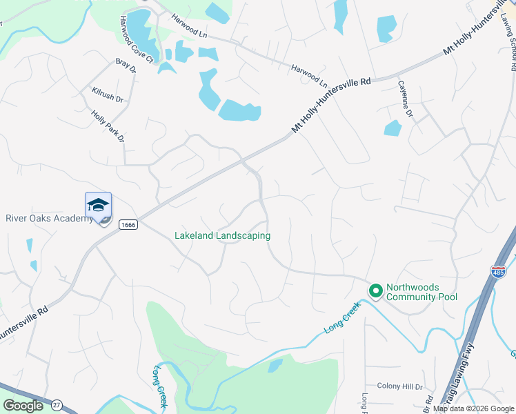map of restaurants, bars, coffee shops, grocery stores, and more near 1701 Pine Mountain Road in Charlotte