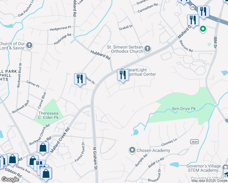 map of restaurants, bars, coffee shops, grocery stores, and more near in Charlotte