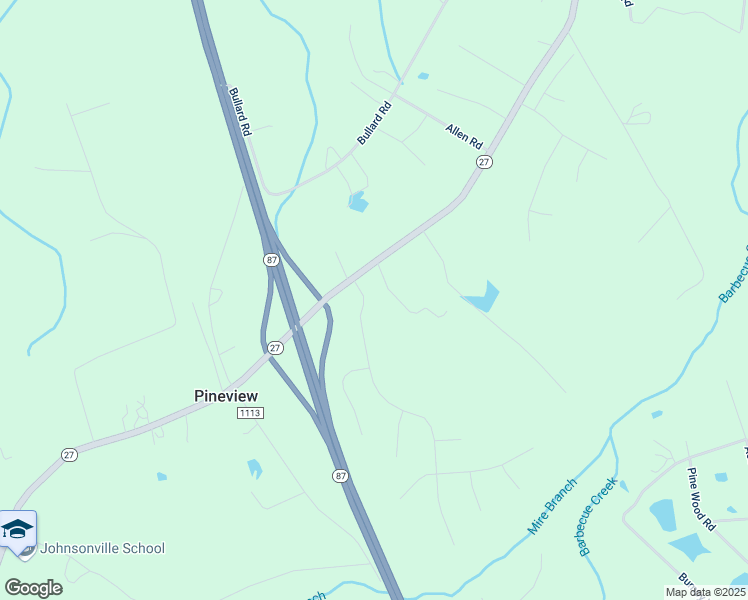 map of restaurants, bars, coffee shops, grocery stores, and more near 63 Stoney Creek Drive in Sanford
